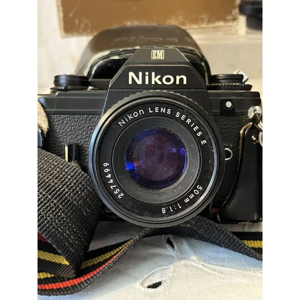 Nikon Lens Series EM 50mm 1:1.8 LOT W/ MDE Motor Drive SS-10 Flash & Kiron MC7